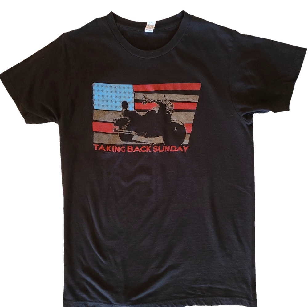 Taking Back Sunday Black Motorcycle T-Shirt Small